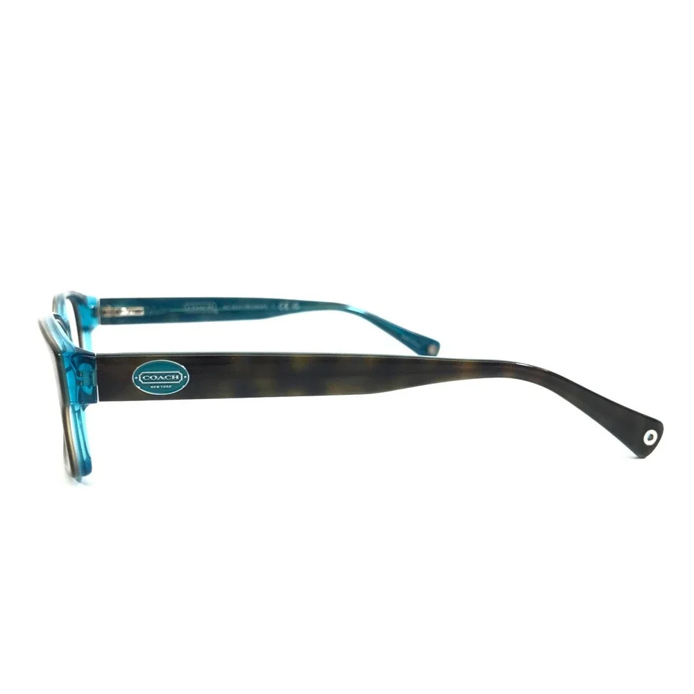 Coach Eyeglasses Frames HC6040 Brooklyn 5116 Dark Tortoise/Teal Blue 52-16-135
